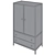 Keane Modern Wood Armoire 3D model small image 6