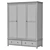 Vintage Inspired Wide 2-Door Wardrobe 3D model small image 6
