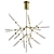 Elegant Spur Chandelier Fixture 3D model small image 1