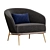 Sleek Blue Mine Armchair Design 3D model small image 3