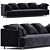 Sleek Absolu Edra 3-Seater Sofa 3D model small image 1