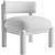 Elegant Harper Fabric Accent Chair 3D model small image 4