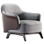 Modern KAORI Armchair Upgraded 3D model small image 1