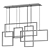 Modern Linear Canvas Chandelier 3D model small image 2