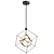 Elegant Monza Chandelier in Silver 3D model small image 1