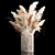 White Dried Floral Basket 3D model small image 6