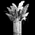 White Dried Floral Basket 3D model small image 7