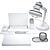 Modern Tech Workspace Set 3D model small image 14