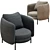 Tweed Fauteuil by E. Gallina 3D model small image 2