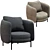 Tweed Fauteuil by E. Gallina 3D model small image 3