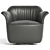 Luxury Tanned Leather Armchair AIDA 3D model small image 2