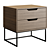 Ramon Oak Bedside Table 3D model small image 1