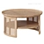 Rattan Base 2-Tier Coffee Table 3D model small image 1