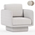 Sleek Design Gallotti Lilas Armchair 3D model small image 5