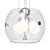 Modern Glass Drum Chandelier 3D model small image 1