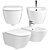 Duravit Plinero Wall Toilet Set 3D model small image 1