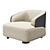 Luxury Rubelli Velour Armchair 3D 3D model small image 1