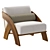  Wooden Lounge Chair JecksonLoft 3D model small image 1