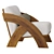  Wooden Lounge Chair JecksonLoft 3D model small image 2