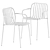 TrabA Metis Line Armchair: 53x59x80cm 3D model small image 3