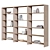 Natural Oak 5-Shelf Bookcase, Crate&Barrel 3D model small image 2