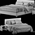 Elegant Modern Bed Design 3D model small image 3