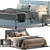 Elegant Modern Bed Design 3D model small image 4