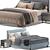Elegant Modern Bed Design 3D model small image 5