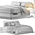 Elegant Modern Bed Design 3D model small image 6