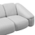 Comfortably Chic Puffer Sofa 3D model small image 1