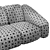 Comfortably Chic Puffer Sofa 3D model small image 2