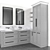 Classic Bathroom Furniture Set No.3 3D model small image 2