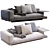Elegant Minotti Connery Sofa 3D 3D model small image 1