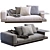 Elegant Minotti Connery Sofa 3D 3D model small image 2