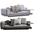 Elegant Minotti Connery Sofa 3D 3D model small image 4