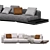 Minotti Horizonte Modular Sofa Set 3D model small image 5
