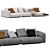 Minotti Horizonte Modular Sofa Set 3D model small image 6
