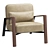 Stylish Luis Nicoline Armchair Fbx 3D model small image 1