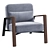 Stylish Luis Nicoline Armchair Fbx 3D model small image 2