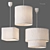 Thade Linen Pendant Light Trio 3D model small image 2