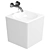 Scarabeo Cube White Hand Washbasin 3D model small image 2