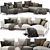 Luxury Comfort: OLIVIER Sectional Sofa 3D model small image 1