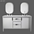 Manzanita 60 Double Sink Vanity 3D model small image 5