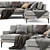 Andes Terminal Chaise Sofa 3D Model 3D model small image 4