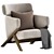 Sleek Cordial StudioF Armchair 3D model small image 1