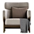 Sleek Cordial StudioF Armchair 3D model small image 2