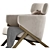 Sleek Cordial StudioF Armchair 3D model small image 3