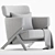 Sleek Cordial StudioF Armchair 3D model small image 5