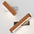 Modern Nordic Wooden LED Sconce 3D model small image 1