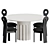 Minimalistic Dining Set Lulu Georgia 3D model small image 1